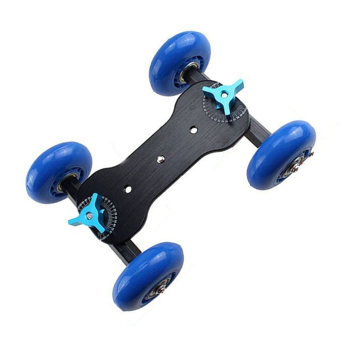 Rolling Slider Dolly Track Rail Car For Mobile-Blue+Black