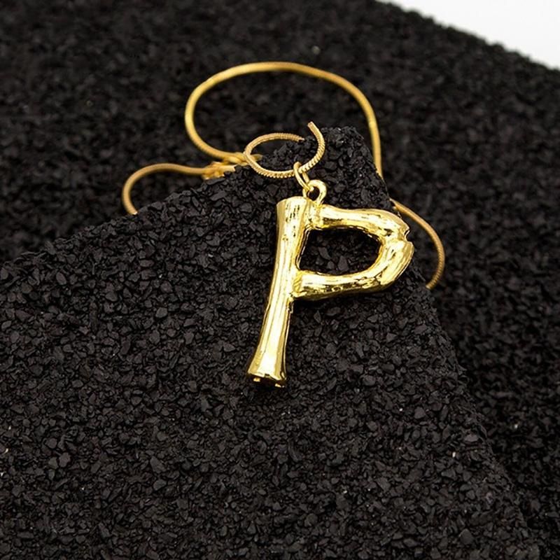 Necklace Big English Pendant Gold Chain P