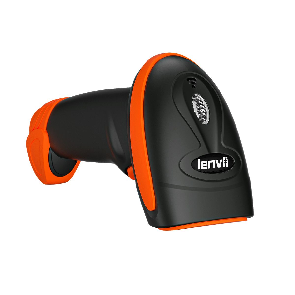 C200 Handheld Wired Barcode Scanner High Speed Scan 1D Code QR Code Compatible With Windows/Mac Square POS System,Orange