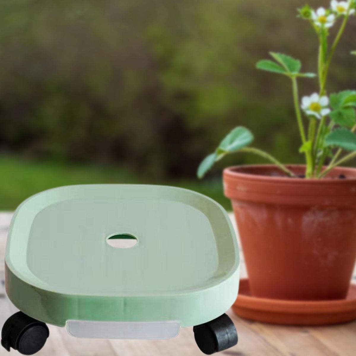 Plant Saucer Easy to Install Plant Tray Grass  Green