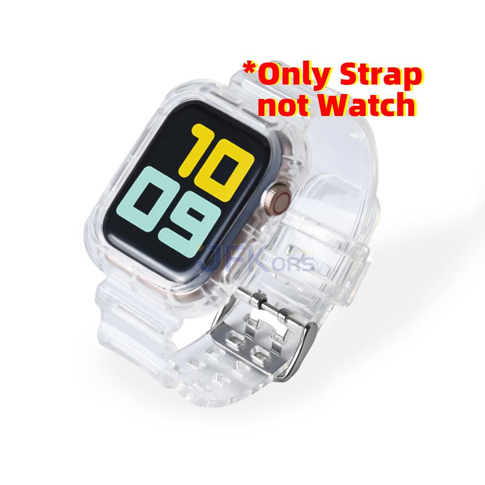 Band Transparent For W37 DT100 I7 HW12 HW16 HW22 Plus Pro Max T500 X6 X7 X8 IWO 13 14 M26 M36 Smartwatch Series 6 7