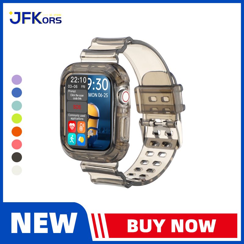 Band Transparent For W37 DT100 I7 HW12 HW16 HW22 Plus Pro Max T500 X6 X7 X8 IWO 13 14 M26 M36 Smartwatch Series 6 7