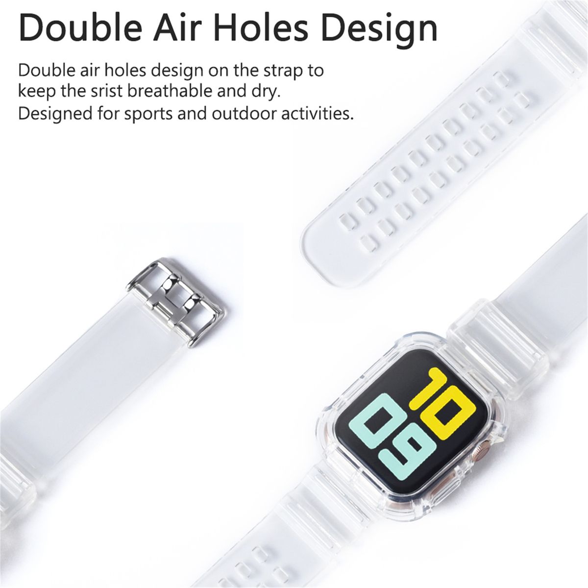 Band Transparent For W37 DT100 I7 HW12 HW16 HW22 Plus Pro Max T500 X6 X7 X8 IWO 13 14 M26 M36 Smartwatch Series 6 7