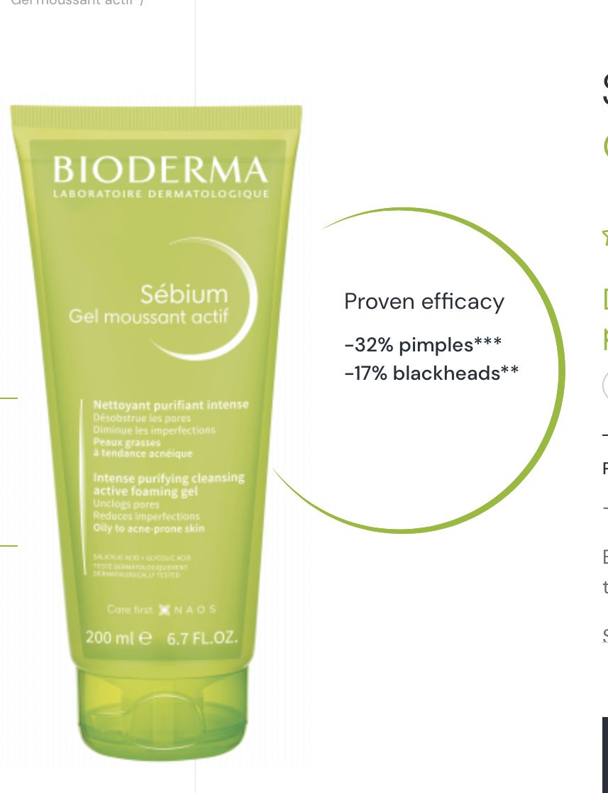 SEBIUM GEL MOUSSANT ACTIF