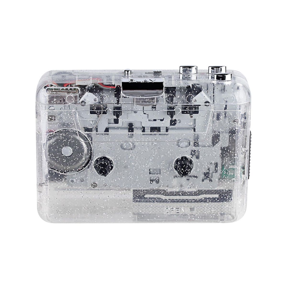 Transparent Cassette Player For Entertainment