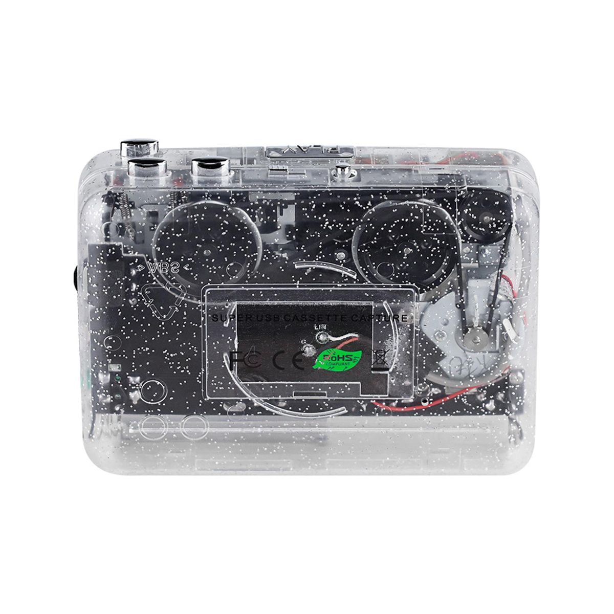 Transparent Cassette Player For Entertainment