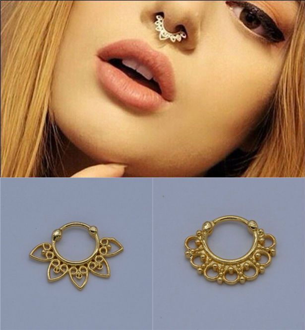 G23titan High Quality Plated Gold Septum Ring G23 Titanium