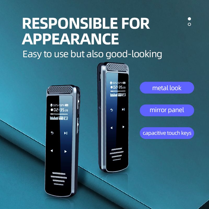 128GB Pen Digital Voice Recorder With Screen Speaker 8GB/32GB/64GB Activated Dictaphone Audio