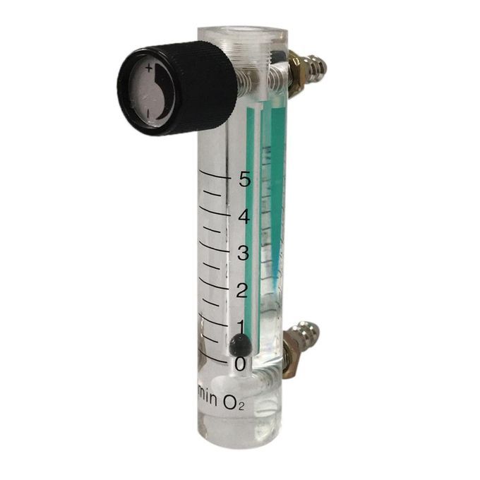 2xOxygen Flow Meter Flowmeter With Control Valve For Oxygen Air 0-5L