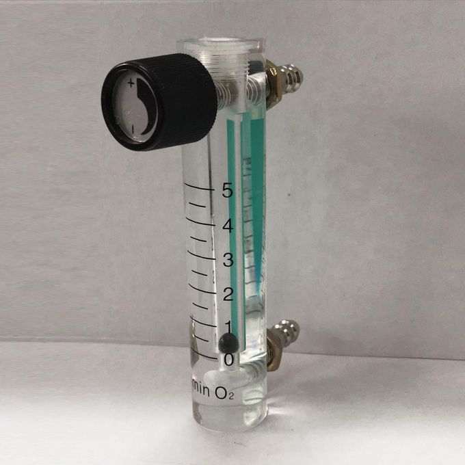 2xOxygen Flow Meter Flowmeter With Control Valve For Oxygen Air 0-5L