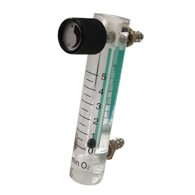 2xOxygen Flow Meter Flowmeter With Control Valve For Oxygen Air 0-5L