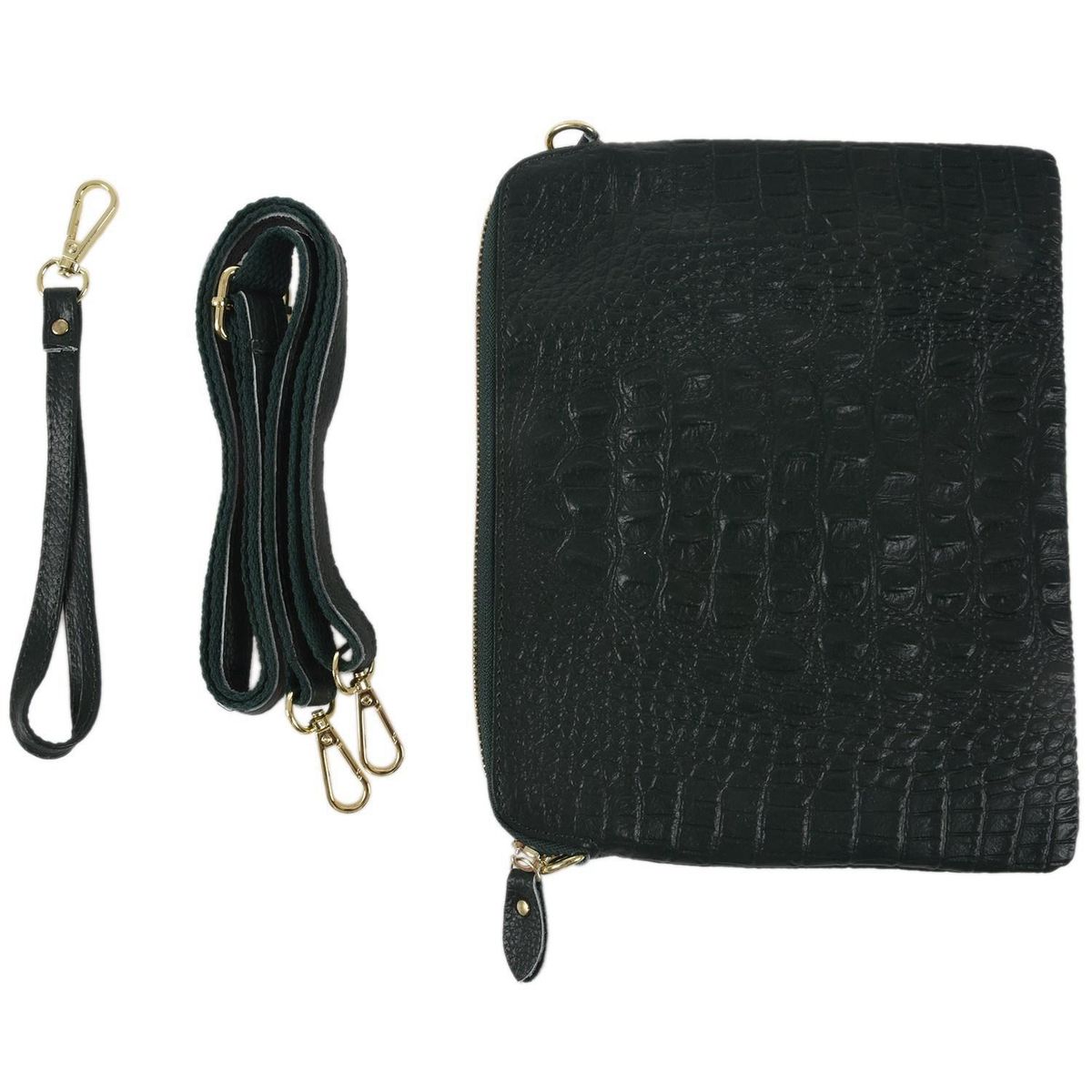 women messenger genuine leather bags handbagsBlackish Green
