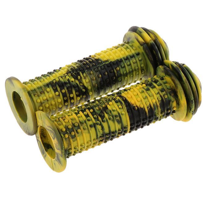 Grips Scooter Mushroom Style Bar Grip Rubber C Type- Yellow-black
