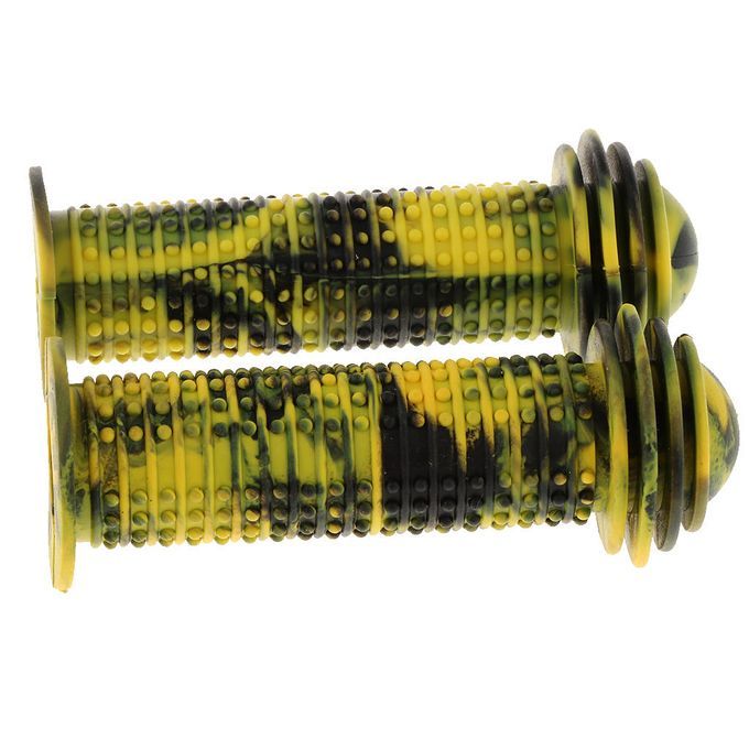 Grips Scooter Mushroom Style Bar Grip Rubber C Type- Yellow-black