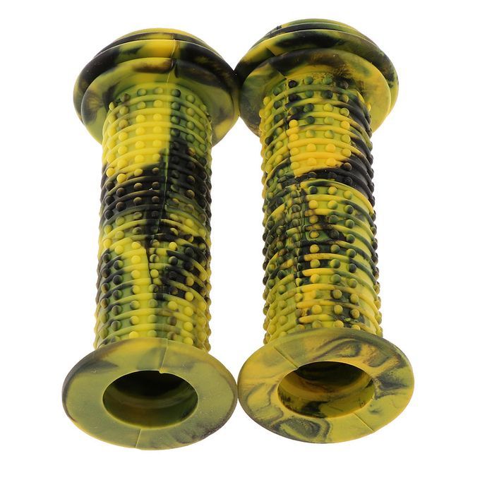 Grips Scooter Mushroom Style Bar Grip Rubber C Type- Yellow-black