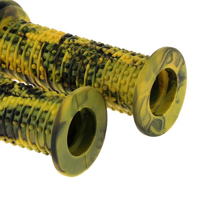 Grips Scooter Mushroom Style Bar Grip Rubber C Type- Yellow-black