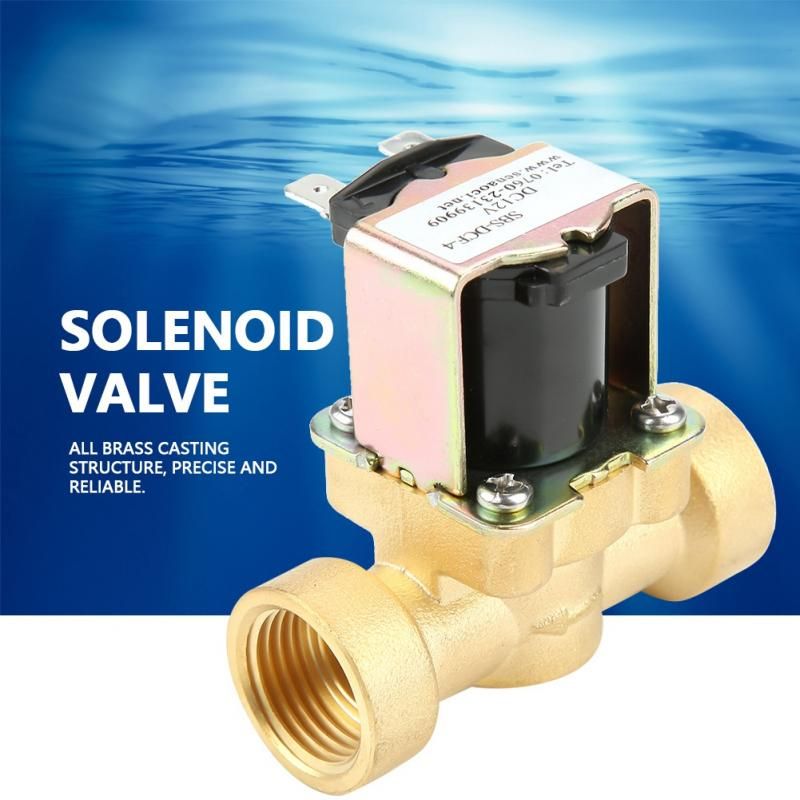 Normally Closed Copper Body Water Valve Electric Solenoid Valve DC 12V DN15 G1/2 Brass Selenoid Valf
