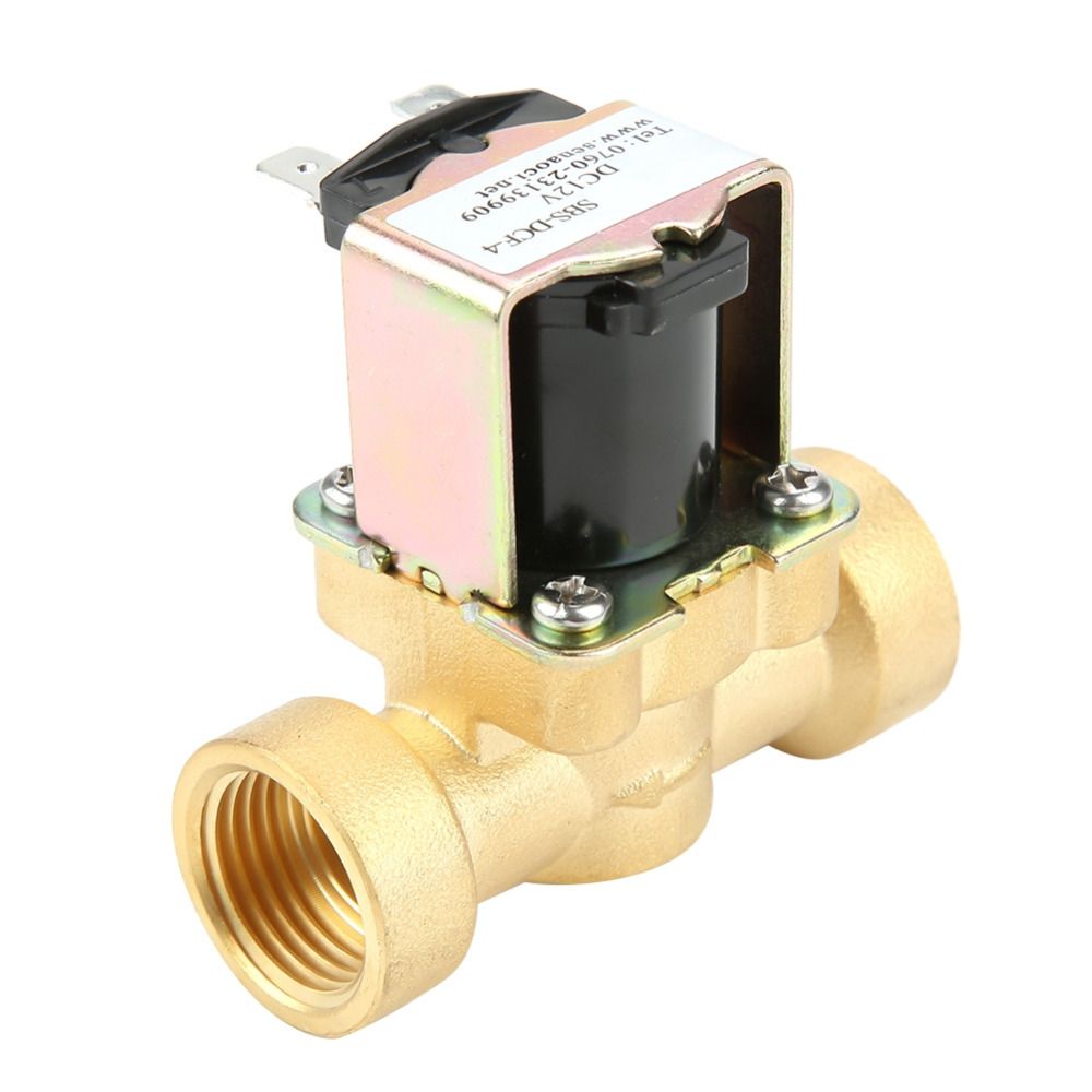 Normally Closed Copper Body Water Valve Electric Solenoid Valve DC 12V DN15 G1/2 Brass Selenoid Valf