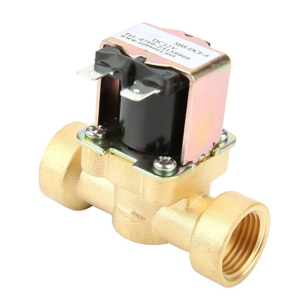 Normally Closed Copper Body Water Valve Electric Solenoid Valve DC 12V DN15 G1/2 Brass Selenoid Valf