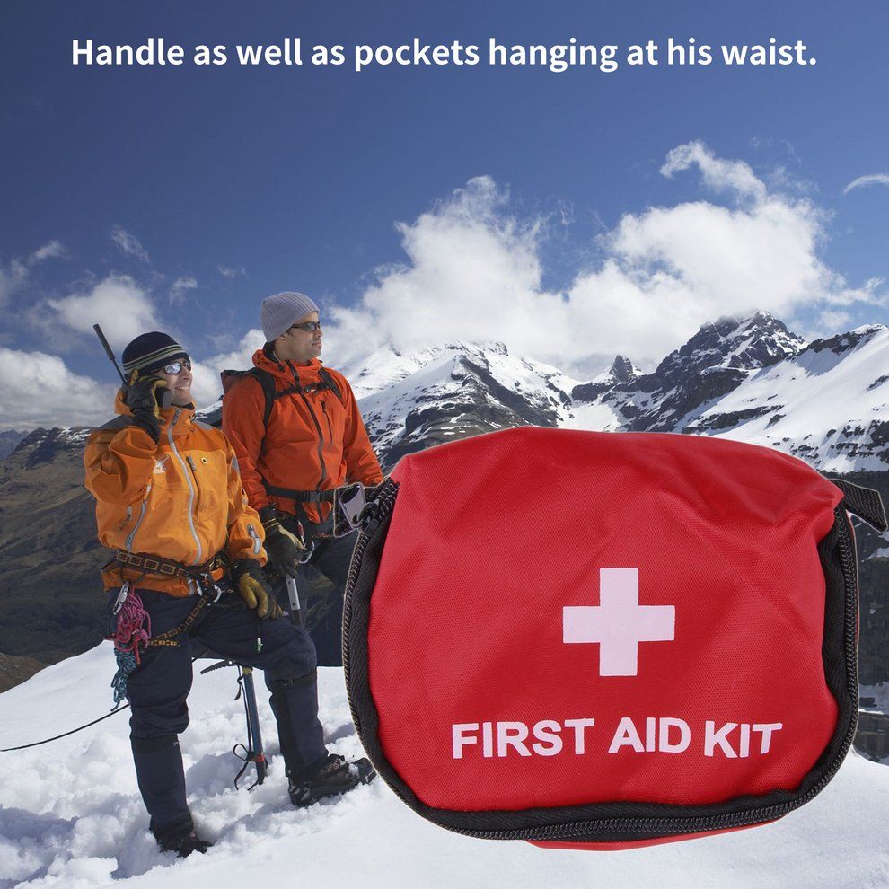 Home-First Aid Kit 0.7L Red Camping Emergency Survival Bag Bandage Drug Waterproof*Red