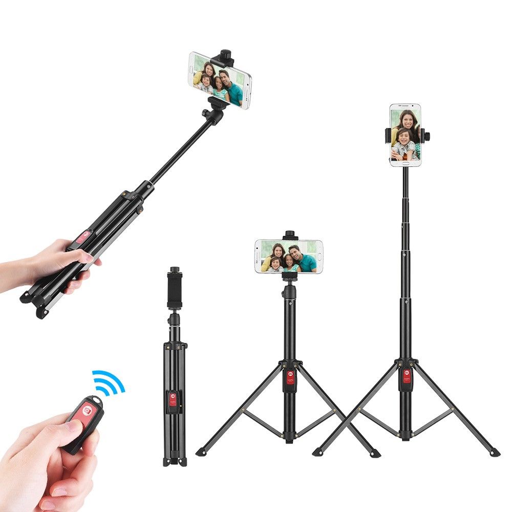 55inch Flexible Tripod Selfie Stick Support Stand With BT