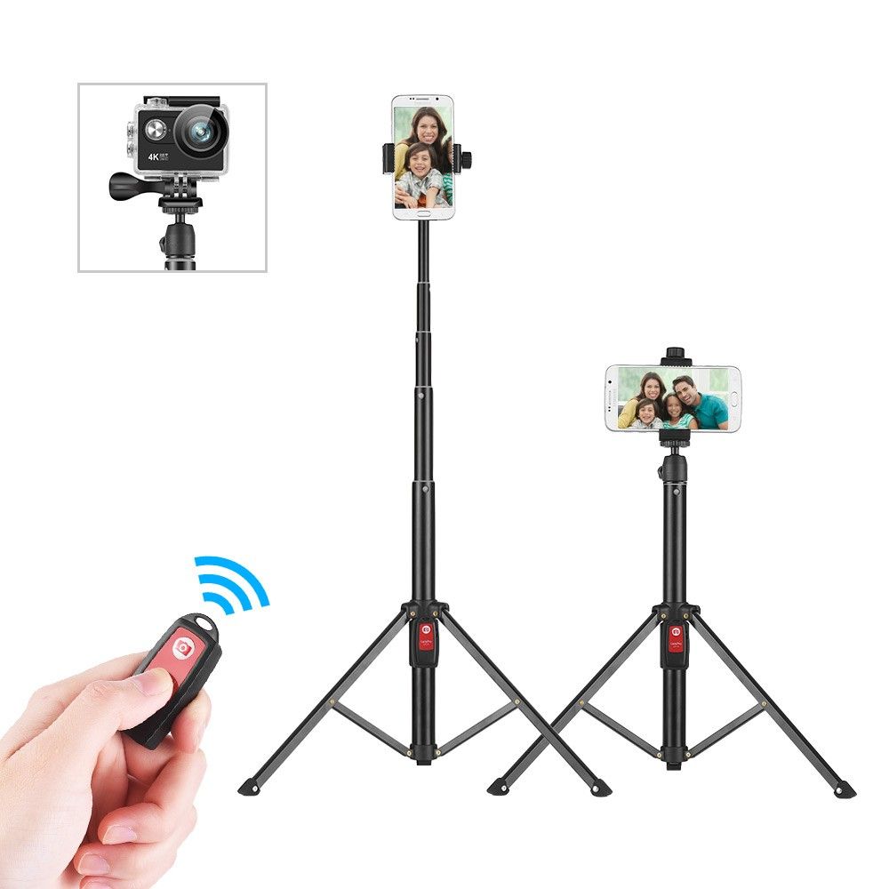 55inch Flexible Tripod Selfie Stick Support Stand With BT