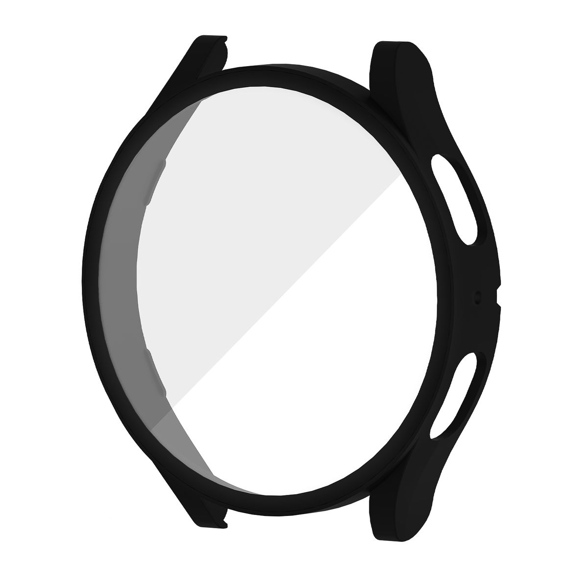 (Black)Glass+Case For Samsung Galaxy Watch 5/4 40mm 44mm PC Screen Protector Bumper Shell For Galaxy Watch 5 Pro 45mm Protective Case SHA