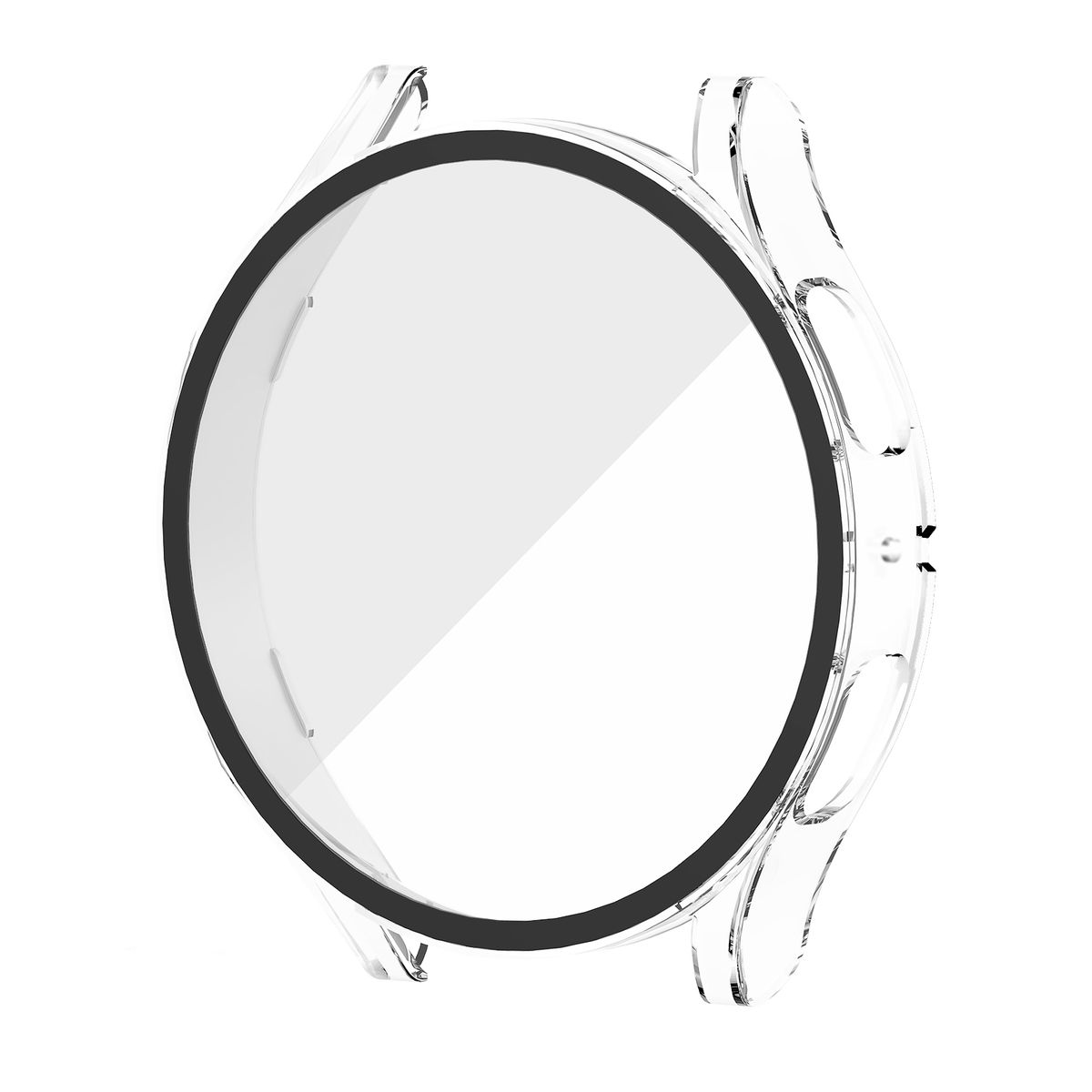 (Black)Glass+Case For Samsung Galaxy Watch 5/4 40mm 44mm PC Screen Protector Bumper Shell For Galaxy Watch 5 Pro 45mm Protective Case SHA