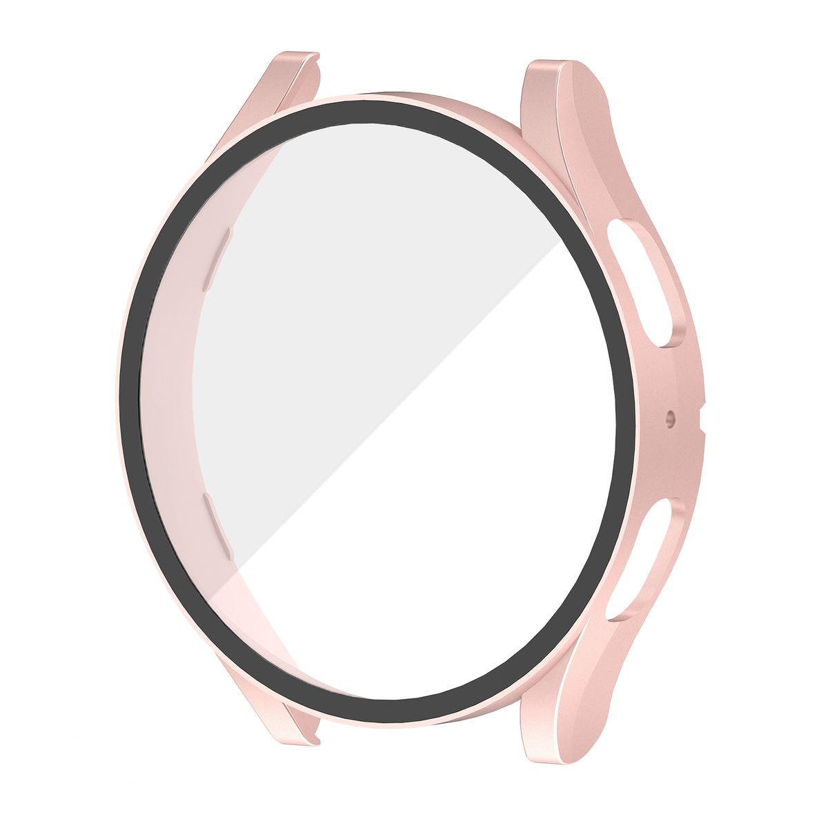 (Black)Glass+Case For Samsung Galaxy Watch 5/4 40mm 44mm PC Screen Protector Bumper Shell For Galaxy Watch 5 Pro 45mm Protective Case SHA