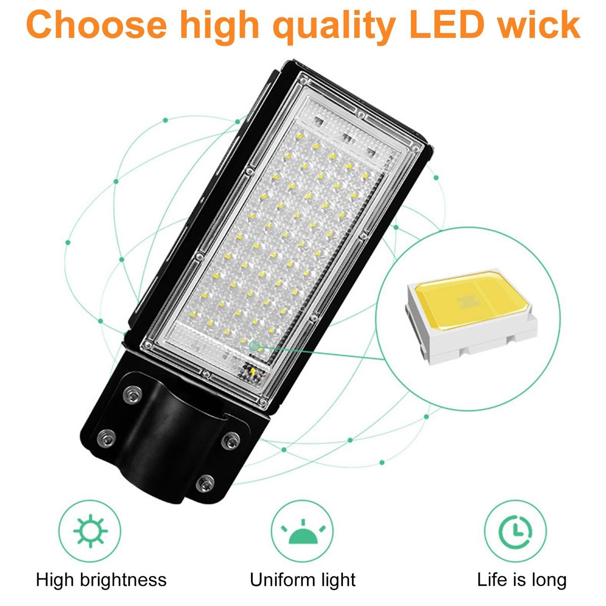 1 Set Highway Lamp Low-Power Consumption LED Street Lamp Kit 50w