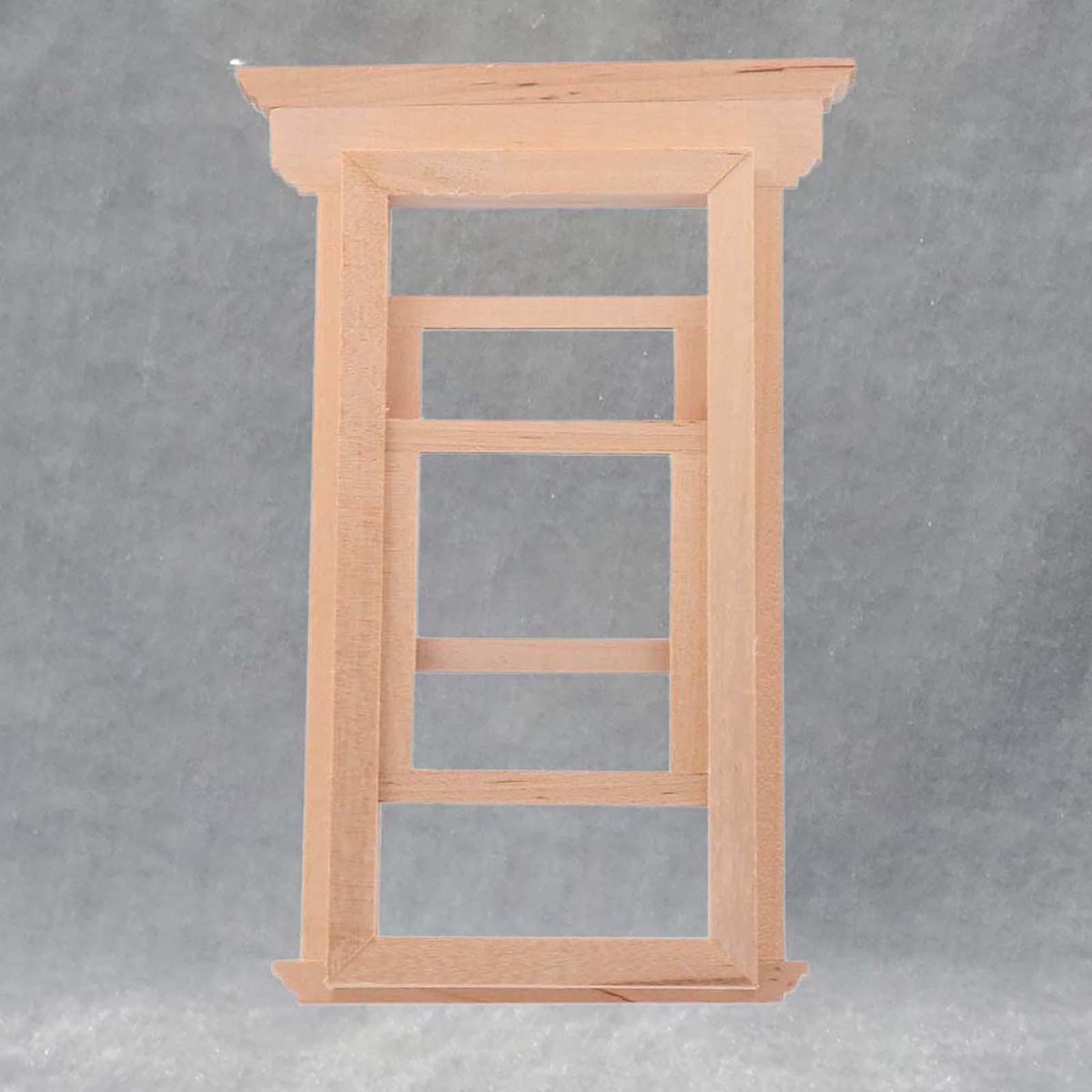 Window Dollhouse 2-Pane Sash Window Model Toy Wooden Color