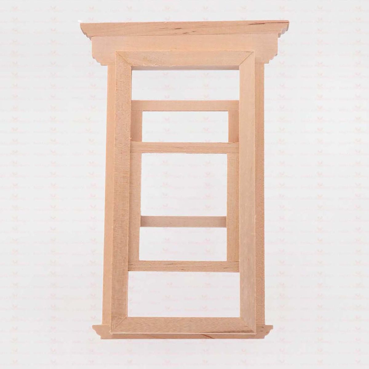Window Dollhouse 2-Pane Sash Window Model Toy Wooden Color