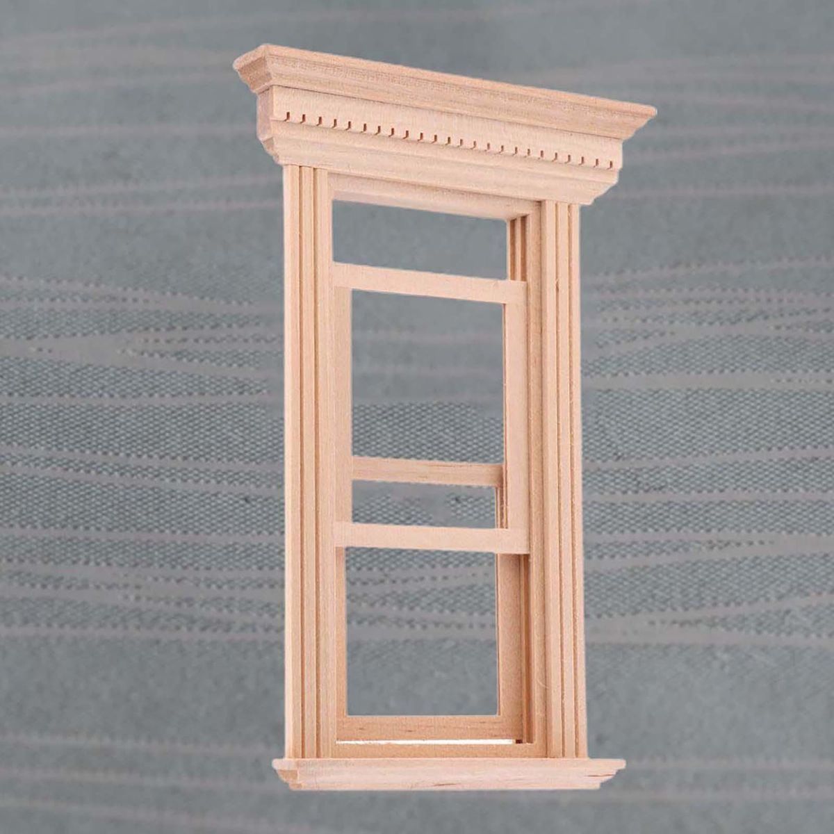 Window Dollhouse 2-Pane Sash Window Model Toy Wooden Color