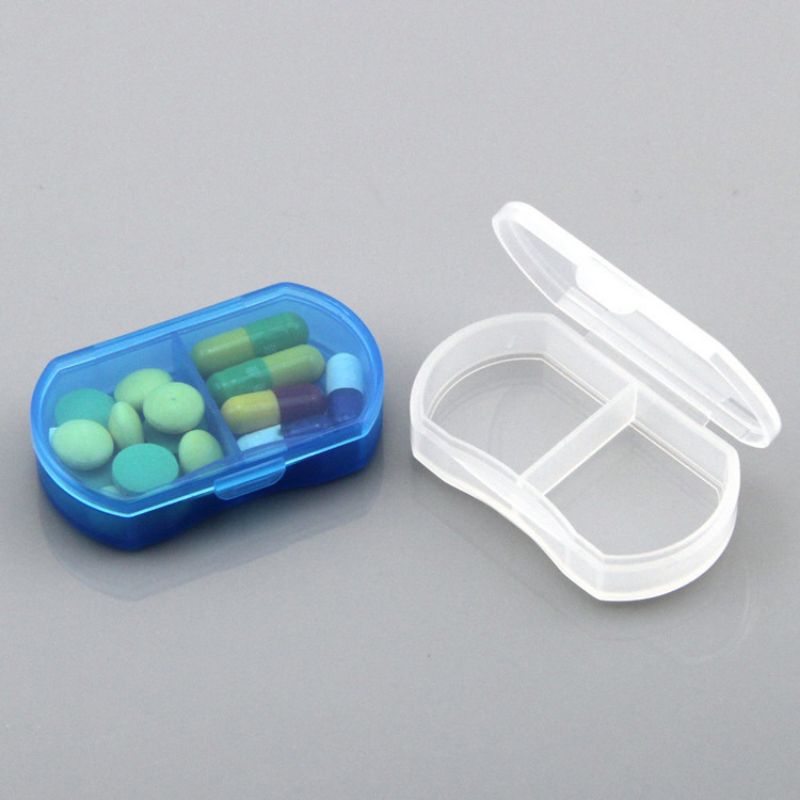 Portable Mini Pill Box Pills Medicine Drugs Case Box Secret Pill Container Tool Pastilleros De Medicinas Pastilleros Blue