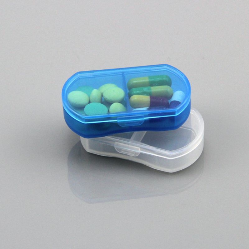 Portable Mini Pill Box Pills Medicine Drugs Case Box Secret Pill Container Tool Pastilleros De Medicinas Pastilleros Blue
