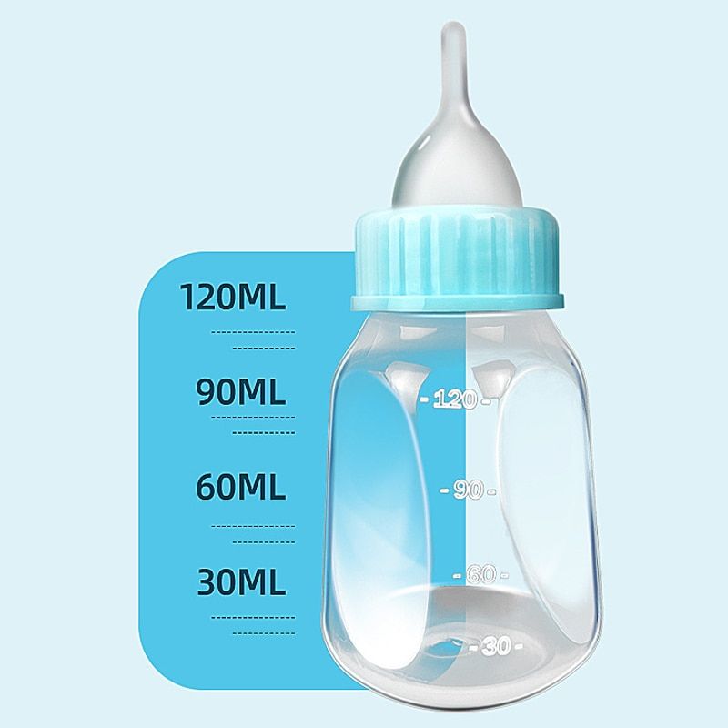 Feeding Bottle Pet Puppy Kitten Silicone  Feeder 120ml Dog Cat Baby Nursing Water Milk Feeder With Cleaning Brush 1 Pcs