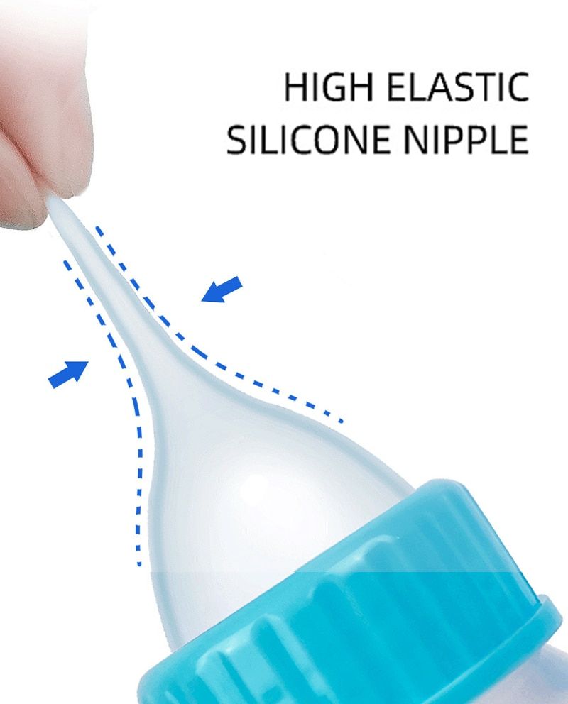 Feeding Bottle Pet Puppy Kitten Silicone  Feeder 120ml Dog Cat Baby Nursing Water Milk Feeder With Cleaning Brush 1 Pcs