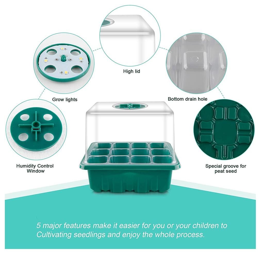 Seed Tray Kit, Plant Germination Starter Kit for Greenhouse