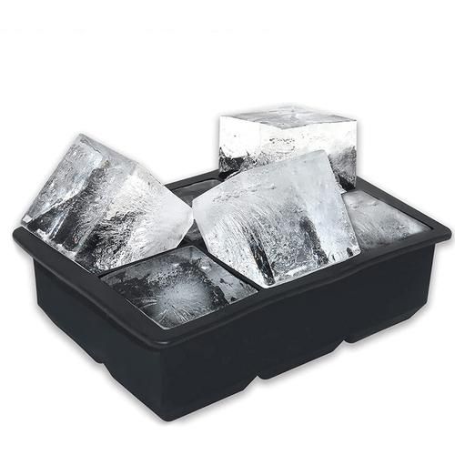 Big Ice Tray Mold Box Large Food Grade Silicone Ice Cube Square Tray Mold Diy Bar Pub Wine Ice Blocks Maker Model