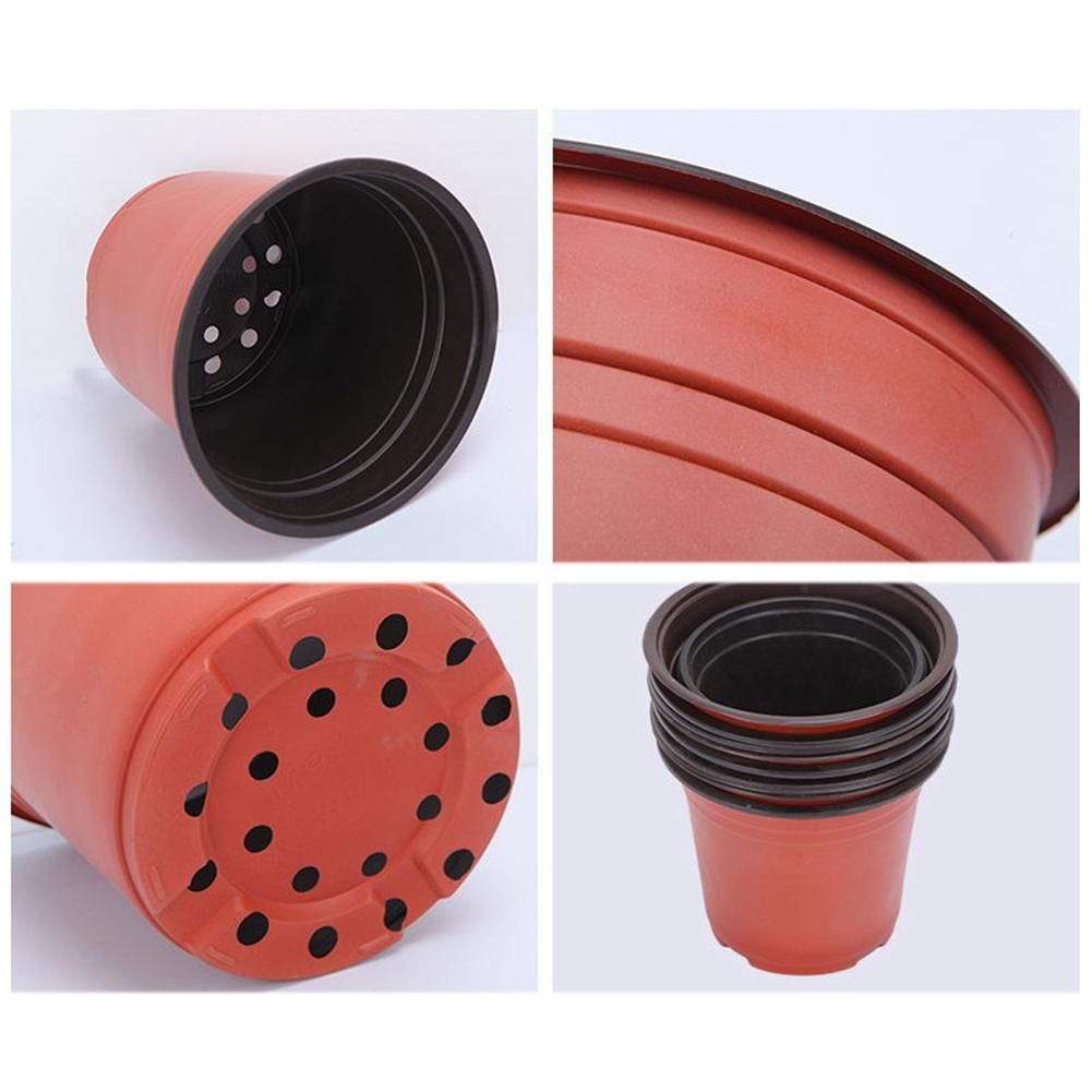100 Pcs 6Inch Plastic Plants Pots Nursery Pots with Label Garden Tools