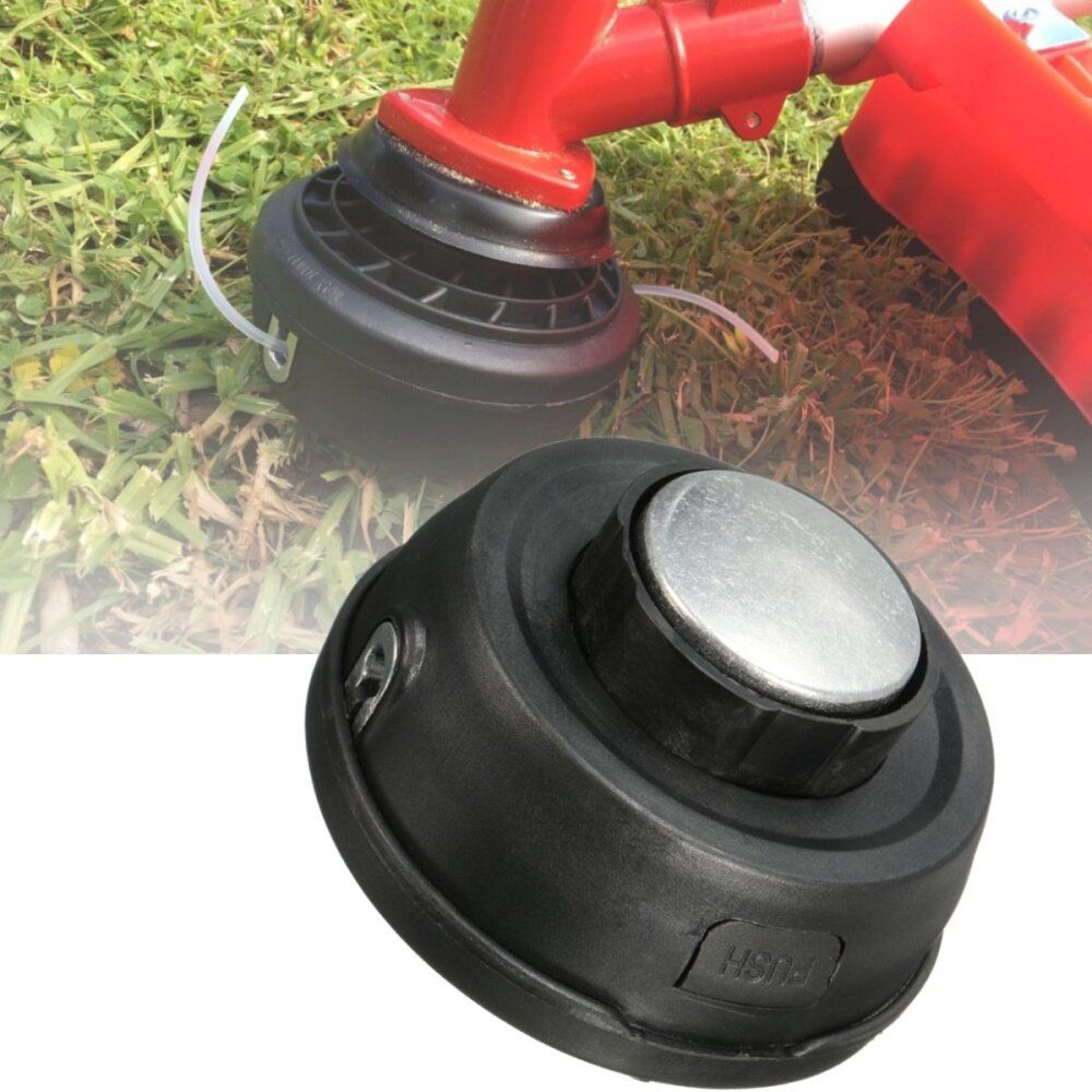 Universal 2 Wires Mower Bump Trimmer Gardening Brushcutter Aluminum Head :Black