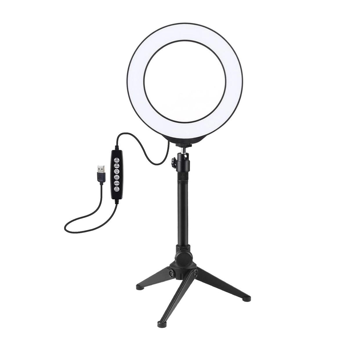 8'' LED Ring Light With Stand And Phone Holder, Selfie Halo Set C
