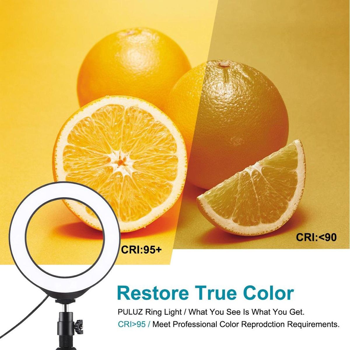 8'' LED Ring Light With Stand And Phone Holder, Selfie Halo Set C