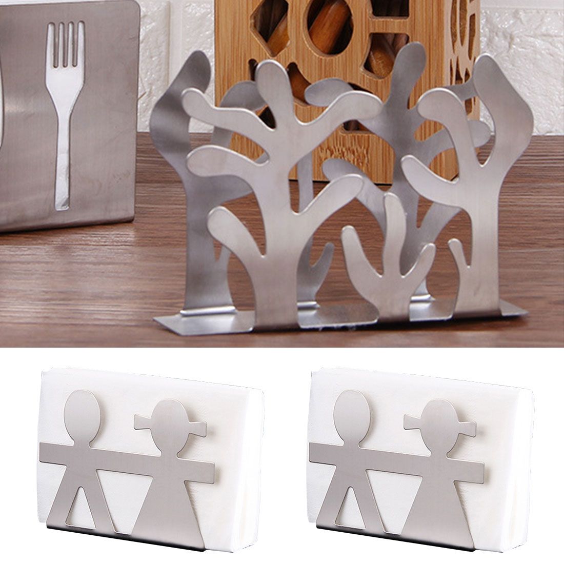 Napkin Rack Box Dispenser Tissue Holder Plants For Home