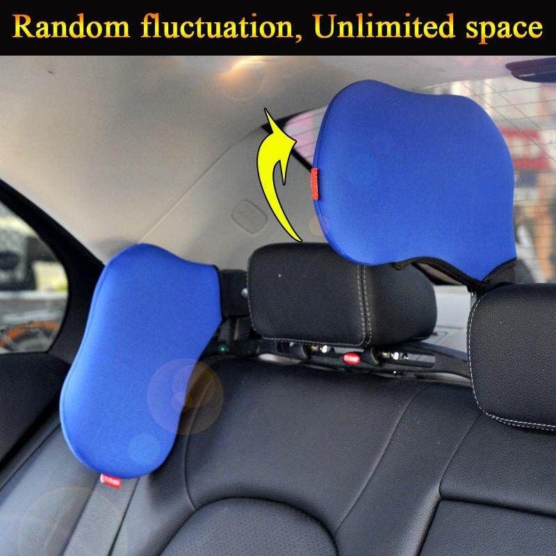 Auto Car Seat Headrest Neck Pillow Rotated Ergonomic Rest Cushion Memory Pillows Black