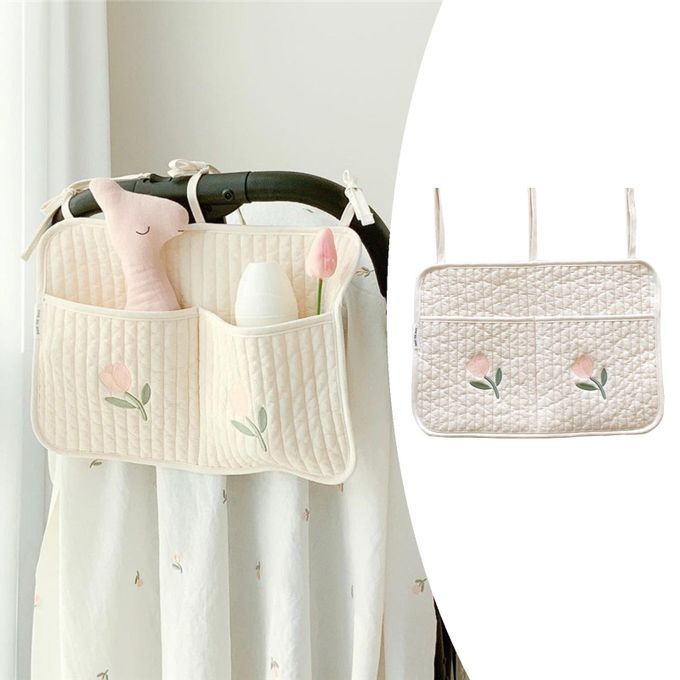 Baby Diaper Bag Hanging Pocket Multifunctional Cotton Crib Organizer