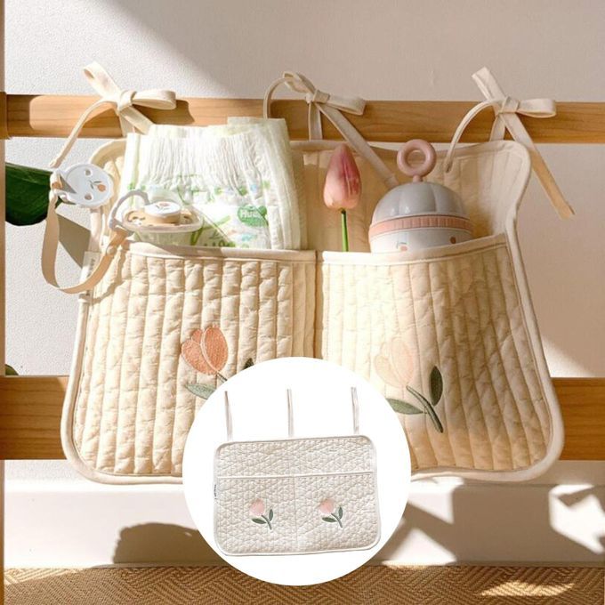 Baby Diaper Bag Hanging Pocket Multifunctional Cotton Crib Organizer