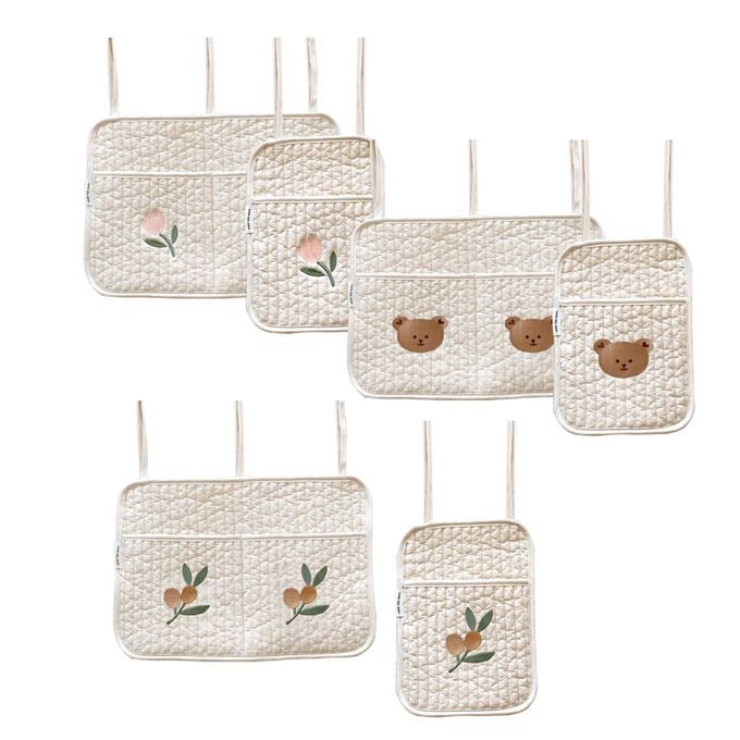 Baby Diaper Bag Hanging Pocket Multifunctional Cotton Crib Organizer