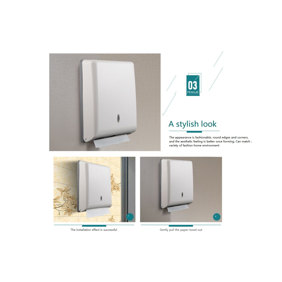 Commercial Paper Towel Dispenser Wall Mount, Multifold,