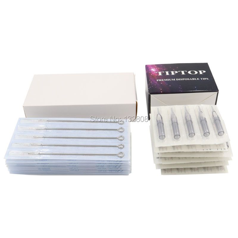 (3RL+3RT) Tubes Disposable Professional And 100PCS- 3RL Combo & Tattoo Mixed Tattoo Tattoo Needles Tips Needles Plastic 3RT Tips